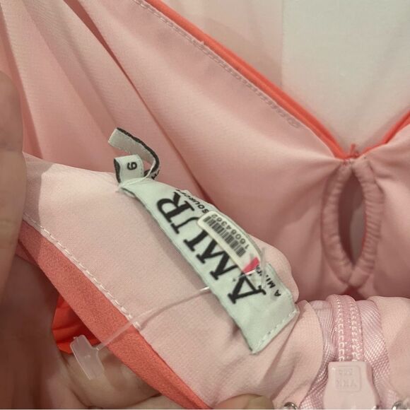 AMUR Maxi Gown Dress Pink Blue Emmett Pleated Ombre Gradient Sleeveless size 6 - Picture 10 of 11